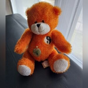 Fiesta 8" Sitting Bear W/Ying Yang Emb. And Jade Pendant